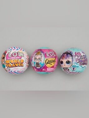 L.O.L. Surprise! 3-Ball Variety Lot - World Travel, Queens, & Color Change